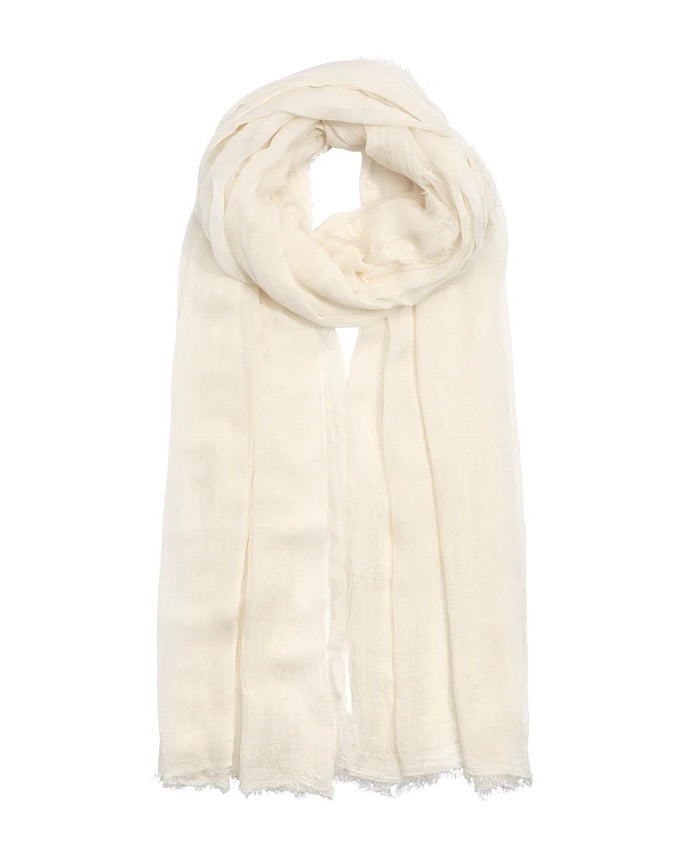 White scarf on a white background
