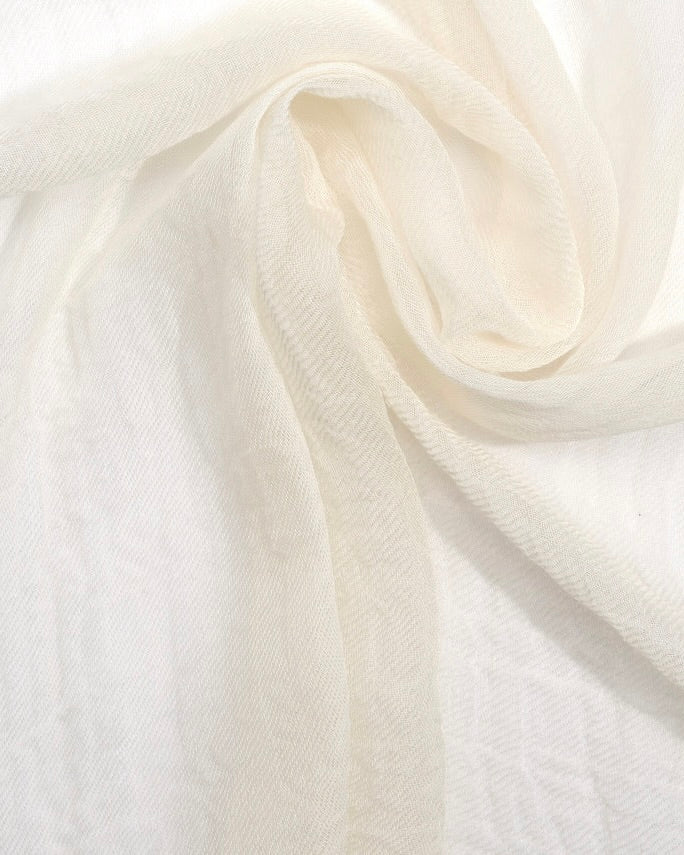 Close-up of white fabric with soft texture