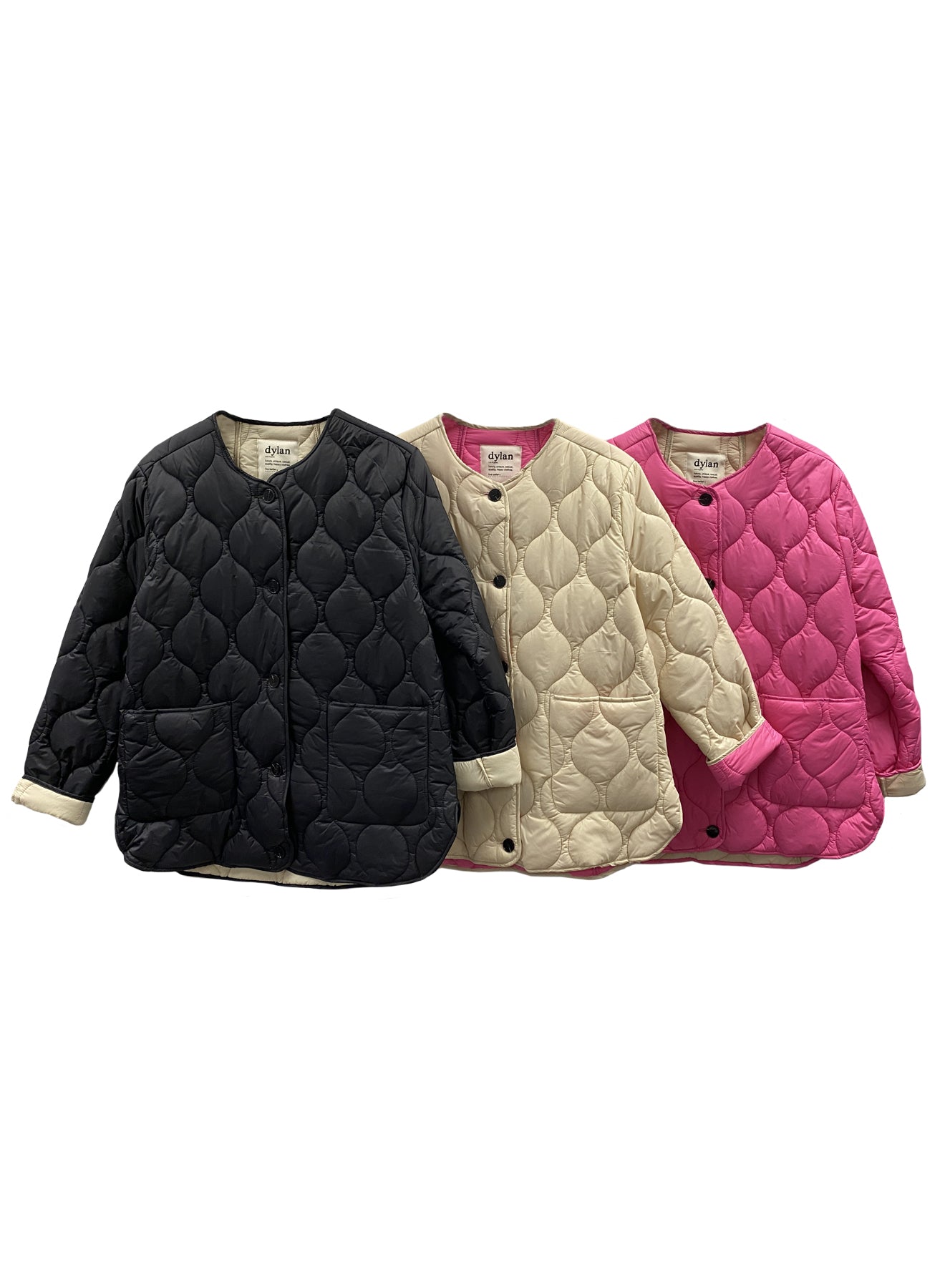 Dylan Collarless Quilted Jacket