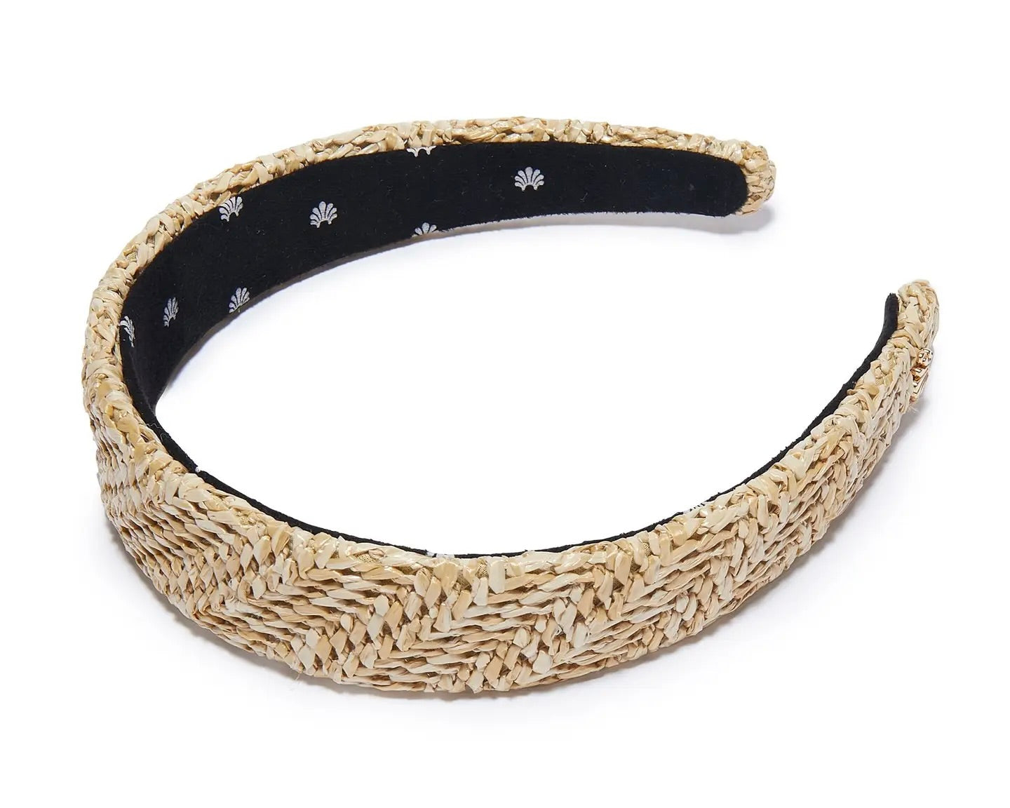 Image of Lele Sadoughi Natural Raffia Bessette Headband on a white background