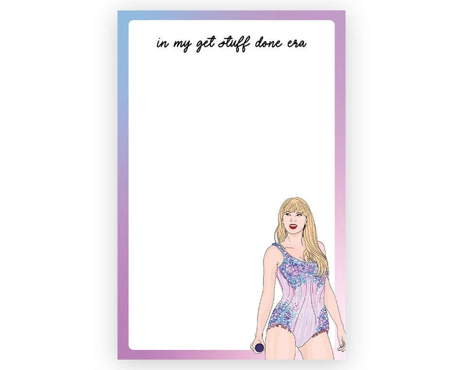 Image of Taylor Swift notepad on a white background