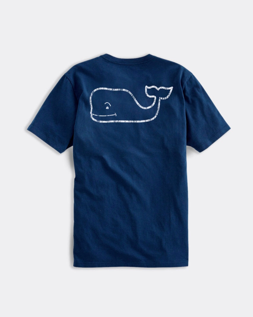 Image of Vineyard Vines Short Sleeve Whale Pocket Tee on a white background
