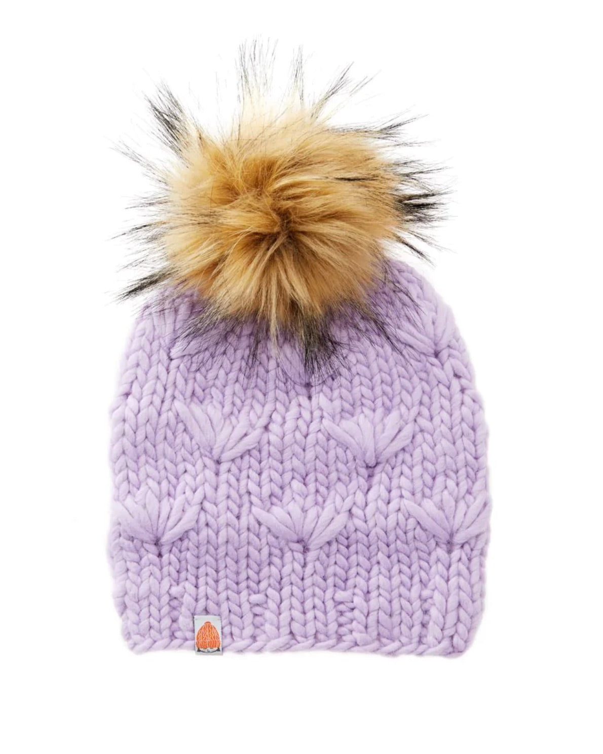 Sh*t That I Knit The Motley Beanie Lavender hat on a white background
