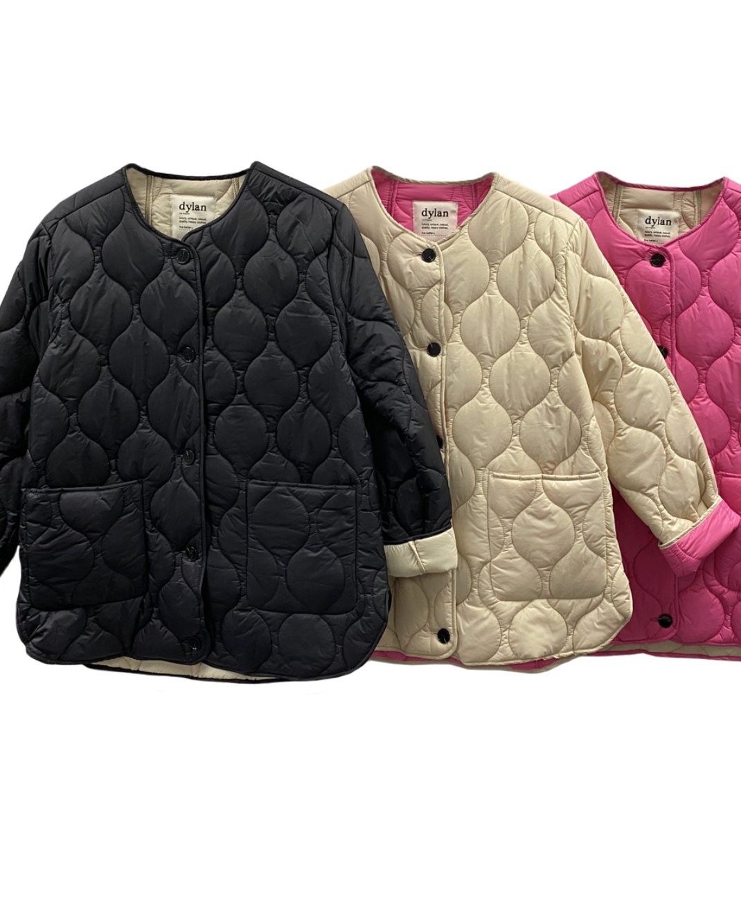 Dylan Collarless Quilted Jacket