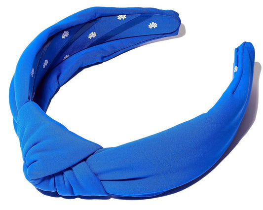 Image of Lele Sadoughi Royal Blue Neoprene Headband on a white background